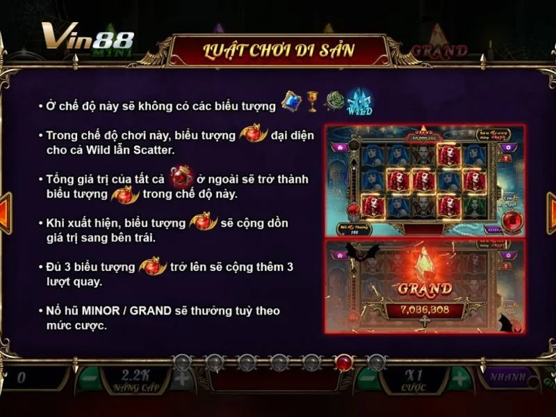 Bá tước quyền năng có nhiều cơ chế thưởng