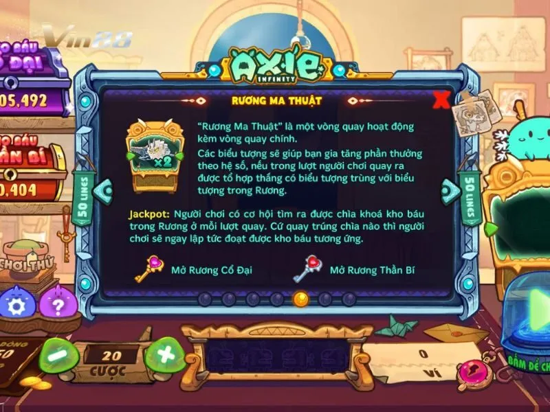Cơ chế thưởng trong rương ma thuật