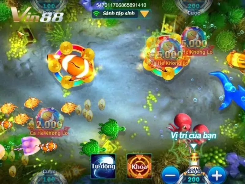 Happy Fishing Vin88 thuộc dòng game bắn cá đổi thưởng nổi tiếng