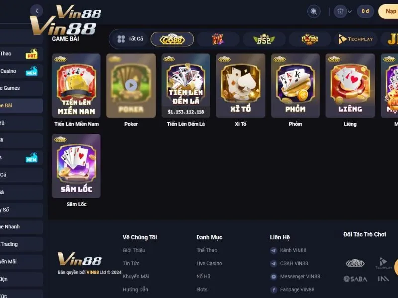 Tiến lên đếm lá Vin88 cho Go88 phát triển