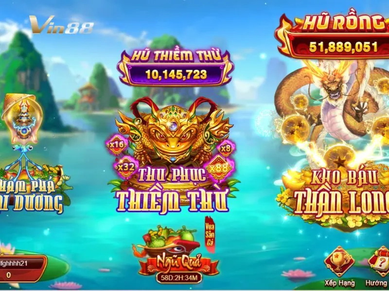 Các phòng chơi trong Vua Săn Cá