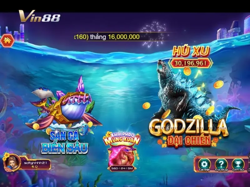 Chinh phục trùm cuối trong Đại chiến Godzilla Vin88