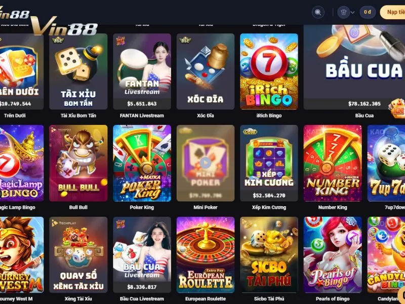 Chơi Quay số xẻng tài xỉu tại mục Table Game của Vin88