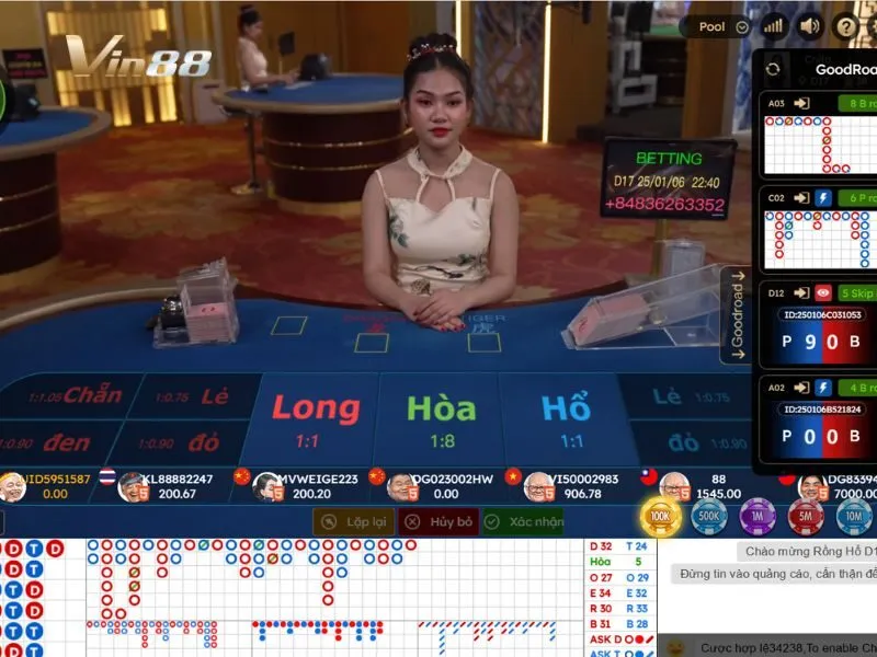 Dragon Tiger cá cược đơn giản vào hai linh vật huyền thoại