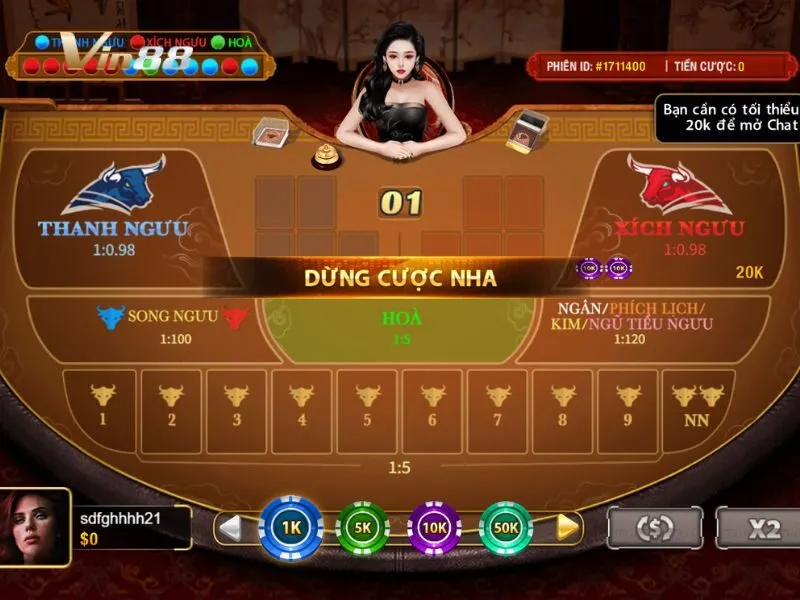 Giao diện bài Bull Bull 3D đẹp mắt