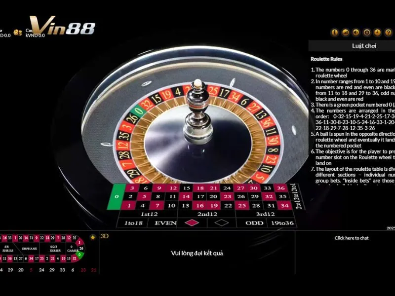 Giao diện bàn chơi Auto Roulette Vip