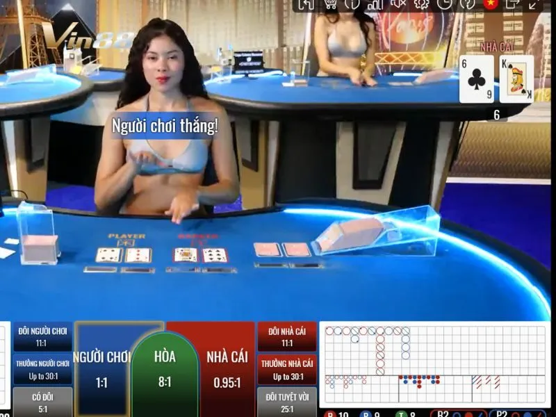Giao diện bàn live trên Sexy Casino Vin88