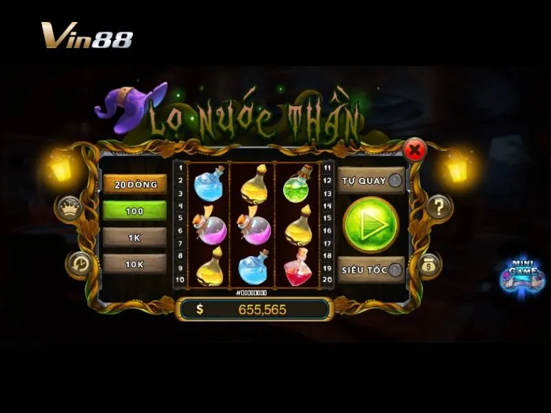 Giao diện game Lọ nước thần trên Vin88