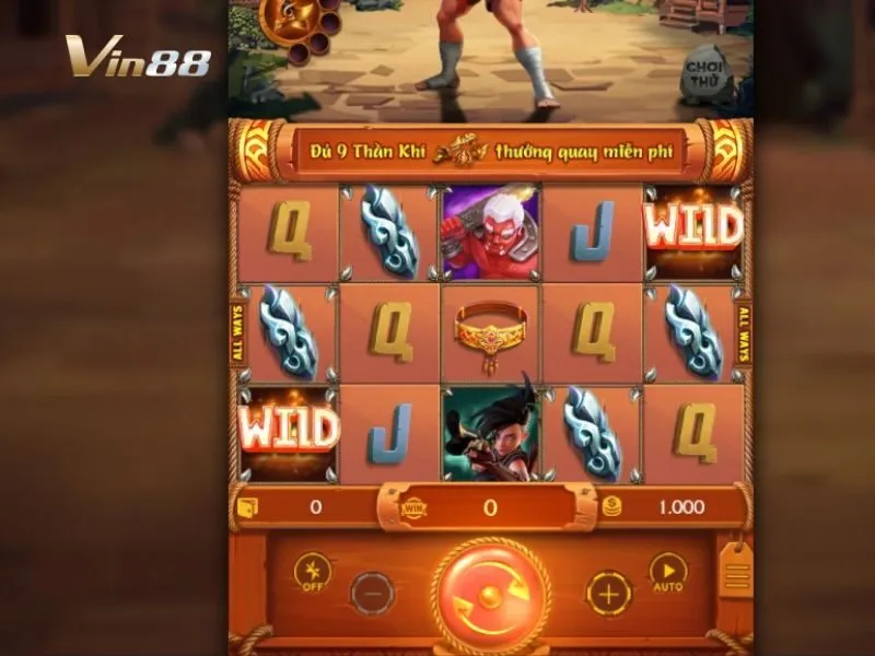 Giao diện game quay cuộn Huyền Thoại Muay Thái