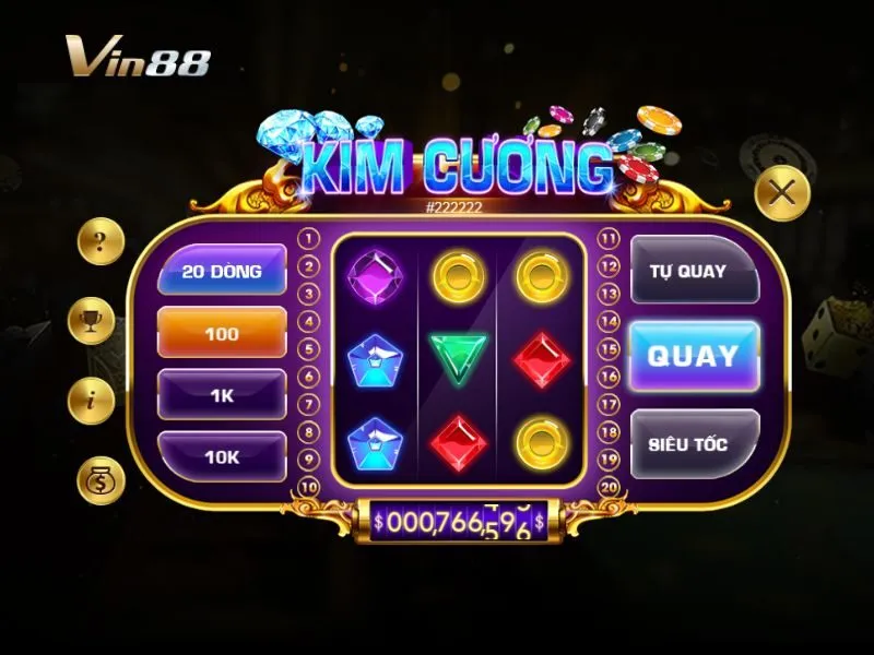 Giao diện trò chơi Xếp kim cương Vin88