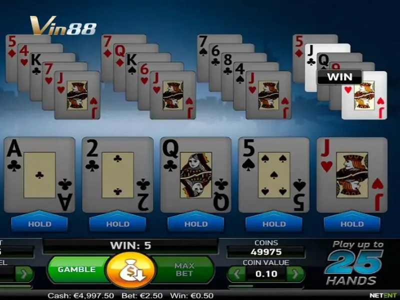 Jacks or Better Double Up là biến thể của Video Poker