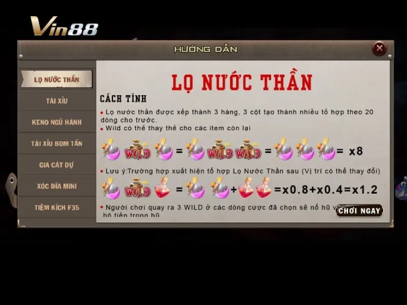 Lọ nước thần là mini game thú vị, đơn giản