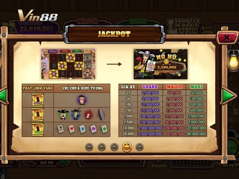 Nhận lệnh truy nã nhận thưởng lớn trong Lucky Luke