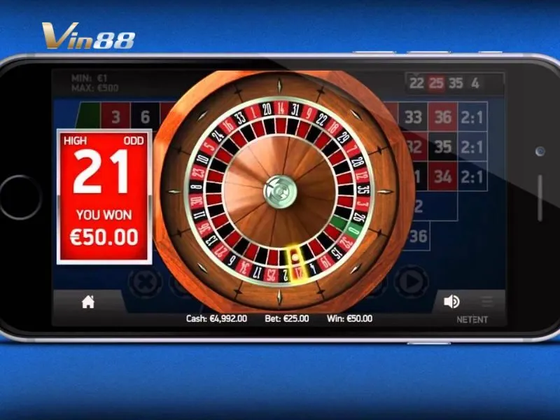 Roulette Touch Vin88 là phiên bản của cò quay Mỹ