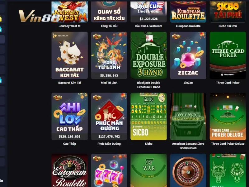 Tham gia Three Card Poker Deluxe tại danh mục Table game