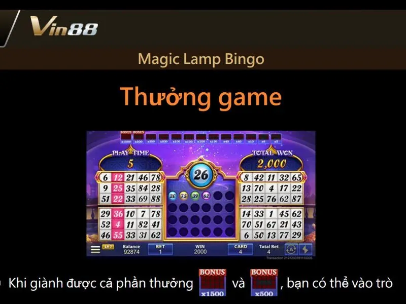 Tham khảo hướng dẫn chơi Magic Lamp Bingo