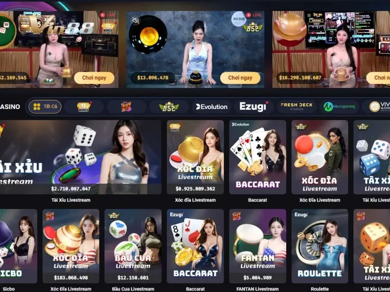 Tìm Fan Tan Livestream tại danh mục Casino Live