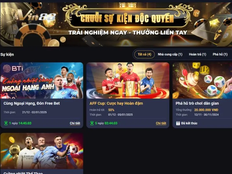 Vin88 tổ chức nhiều chuỗi sự kiện lớn cho đại lý chạy chương trình