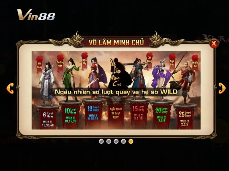 Võ Lâm Truyền Kỳ nằm tại sảnh nổ hũ Techplay của Vin88