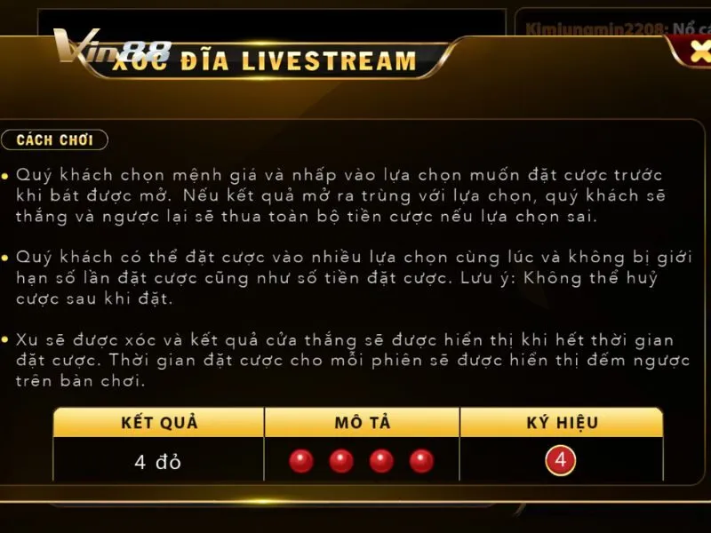Xóc Đĩa Livestream sử dụng bộ tạo kết quả MD5 minh bạch